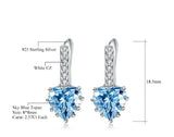 Silver Heart Shaped 5.14 ct Topaz Earrings