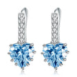 Silver Heart Shaped 5.14 ct Topaz Earrings