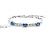 Silver London Blue Topaz Bracelet