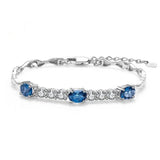 Silver London Blue Topaz Bracelet
