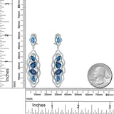 Silver London Blue Topaz Earrings