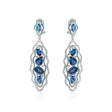 Silver London Blue Topaz Earrings