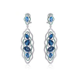 Silver London Blue Topaz Earrings