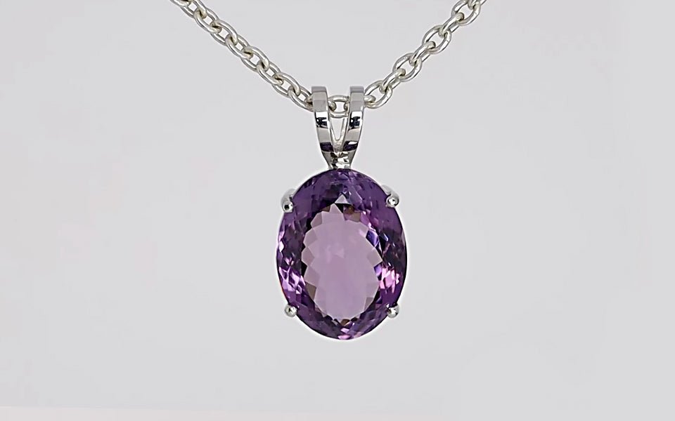 Silver Pendant with Amethyst 14.74 ct