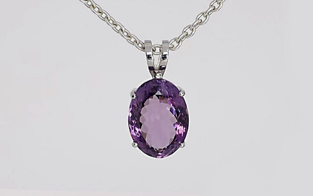 Silver Pendant with Amethyst 14.74 ct