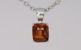 Silver Pendant with Hessonite Garnet 5.39 ct