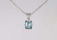 Silver Pendant with London Blue Topaz 7.20 ct
