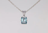 Silver Pendant with London Blue Topaz 7.20 ct