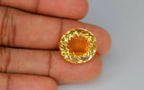 Silver Pendant with Natural Citrine 21.18 ct – Round Cut, AGR Certified