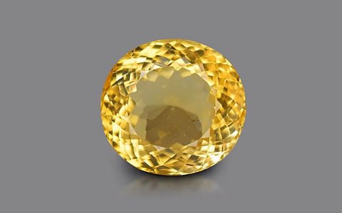 Silver Pendant with Natural Citrine 21.18 ct – Round Cut, AGR Certified