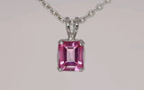 Silver Pendant with Pink Topaz 7.77 ct