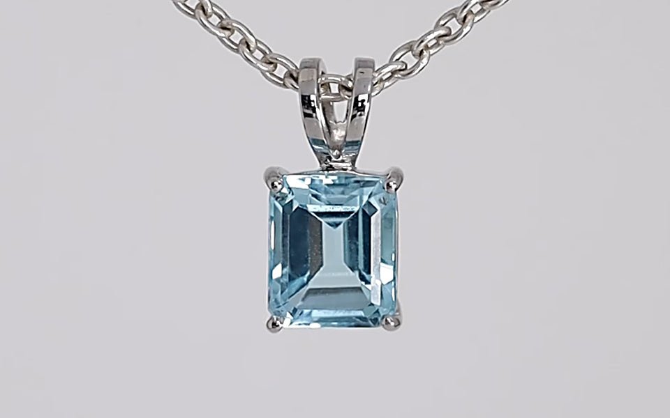 Silver Pendant with Sky Blue Topaz 7.99 ct