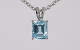 Silver Pendant with Sky Blue Topaz 7.99 ct