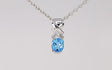 Silver Pendant with Swiss Blue Topaz 4.32 ct