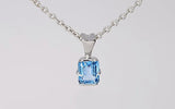 Silver Pendant with Swiss Blue Topaz 5.10 ct