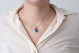 Silver Pendant with Swiss Blue Topaz 6.33 ct