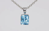 Silver Pendant with Swiss Blue Topaz 7.72 ct