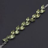 Silver Peridot Bracelet 4.37 ct – Natural Gemstones, Elegant Design