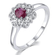 Silver Ring 0.30 ct Ruby
