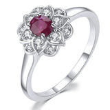 Silver Ring 0.30 ct Ruby