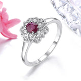 Silver Ring 0.30 ct Ruby