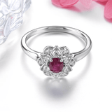 Silver Ring 0.30 ct Ruby
