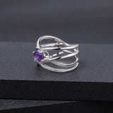 Silver Ring 0.81 ct Amethyst