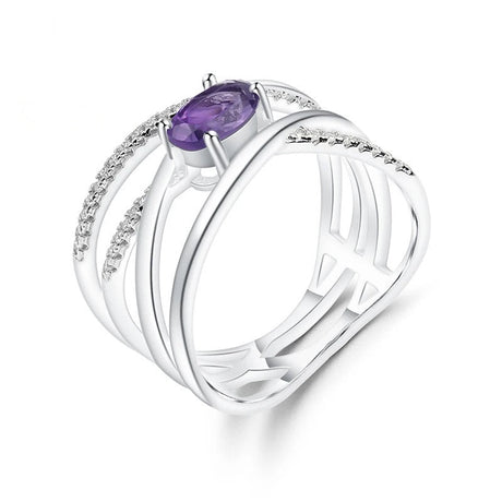 Silver Ring 0.81 ct Amethyst