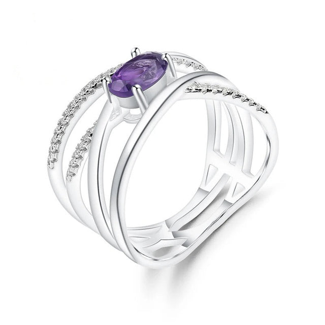 Silver Ring 0.81 ct Amethyst
