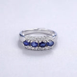Silver Ring 0.92 ct Sapphire