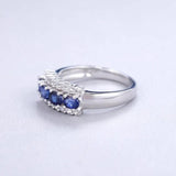 Silver Ring 0.92 ct Sapphire