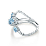 Silver Ring 1.04 ct Sky Blue Topaz
