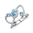 Silver Ring 1.04 ct Sky Blue Topaz