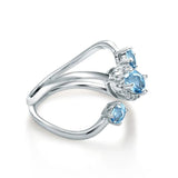 Silver Ring 1.04 ct Sky Blue Topaz