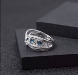 Silver Ring 1.05 ct London Blue Topaz