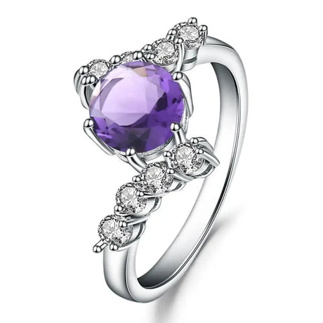 Silver Ring 1.35 ct Amethyst