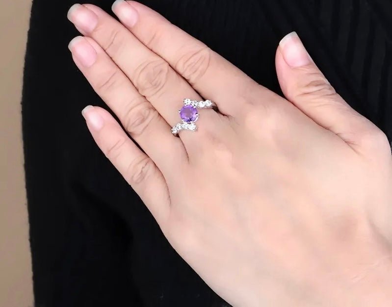 Silver Ring 1.35 ct Amethyst