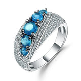 Silver Ring 1.58 ct London Blue Topaz