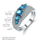 Silver Ring 1.58 ct London Blue Topaz