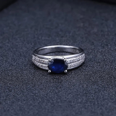 Silver Ring 1.66 ct Sapphire