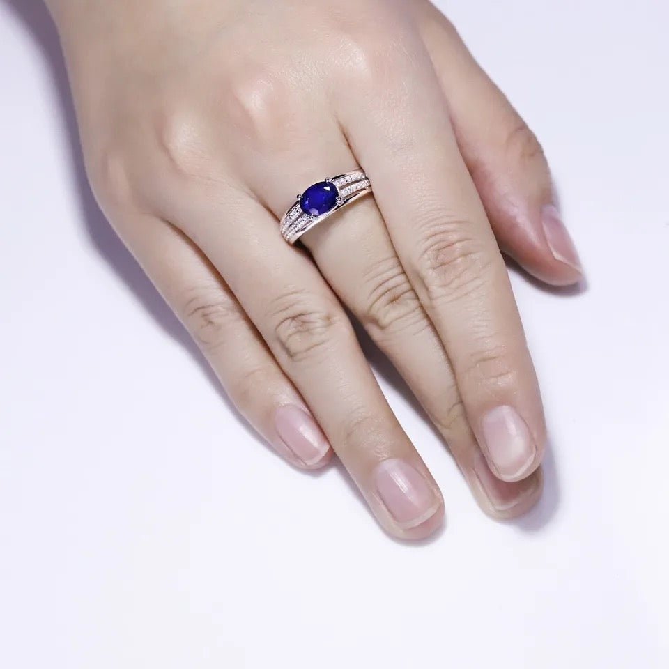 Silver Ring 1.66 ct Sapphire