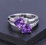 Silver Ring 2.38 ct Amethyst