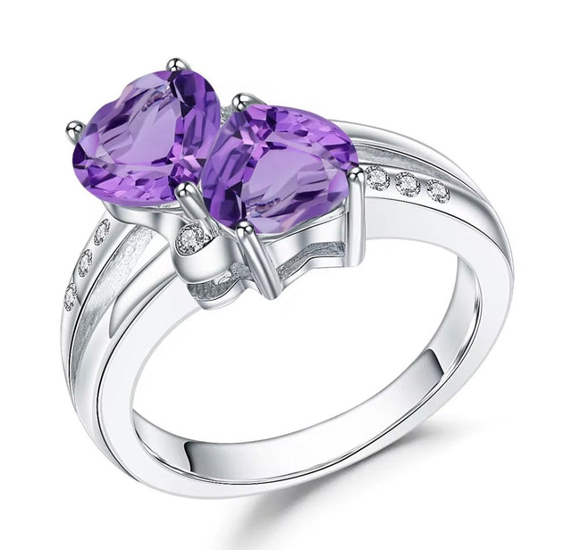 Silver Ring 2.38 ct Amethyst
