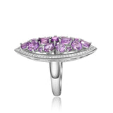 Silver Ring 5.64 ct Amethyst