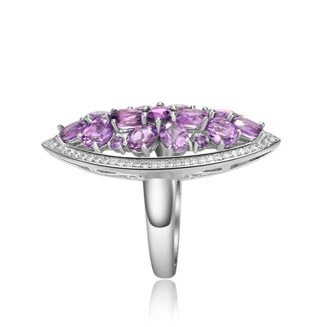 Silver Ring 5.64 ct Amethyst