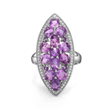 Silver Ring 5.64 ct Amethyst