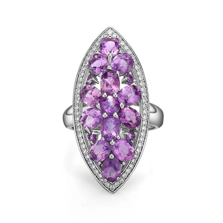 Silver Ring 5.64 ct Amethyst
