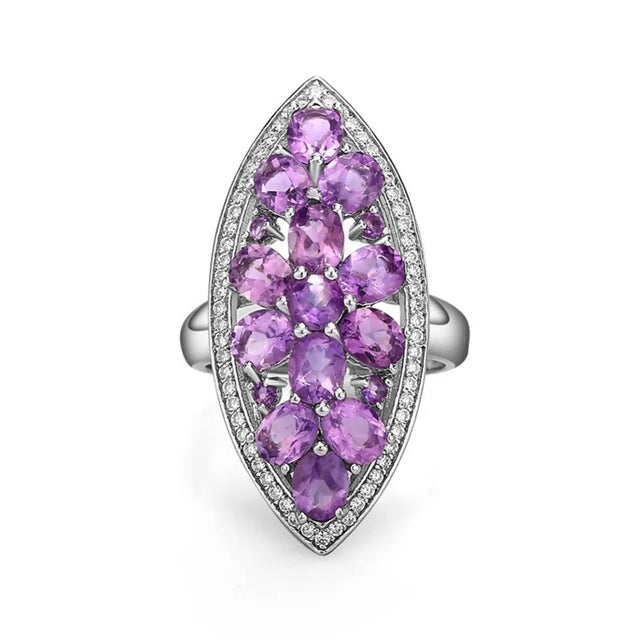Silver Ring 5.64 ct Amethyst
