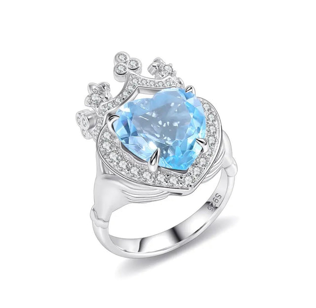 Silver Ring 6.91 ct Sky Blue Topaz