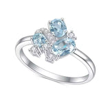 Silver Ring Sky Blue Topaz